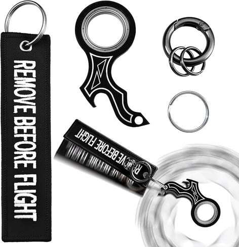 LENCLE Keychain Spinner Set,Fidget Toy,Full Metal Spinning Keychain Fidget with Tag for Motorcycles,Backpacks,and Men's Gifts in Saudi Arabia