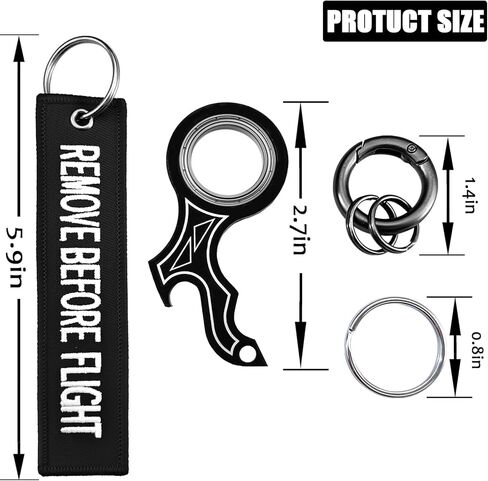 LENCLE Keychain Spinner Set,Fidget Toy,Full Metal Spinning Keychain Fidget with Tag for Motorcycles,Backpacks,and Men's Gifts in Saudi Arabia