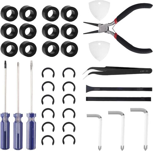 12 Rubber Roller Resolution for Cricut Maker and 12pcs Rubber Roller Replacement, Retaining Clip Rings Compatible with Cricut Maker Cutting Machines with Repair Tools, Keep Rollers from Moving in Saudi Arabia