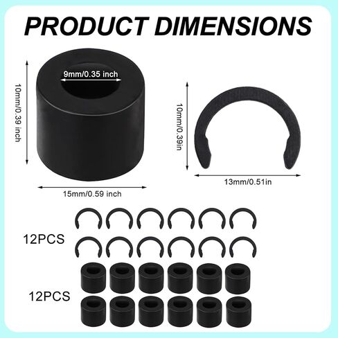 12 Rubber Roller Resolution for Cricut Maker and 12pcs Rubber Roller Replacement, Retaining Clip Rings Compatible with Cricut Maker Cutting Machines with Repair Tools, Keep Rollers from Moving in Saudi Arabia