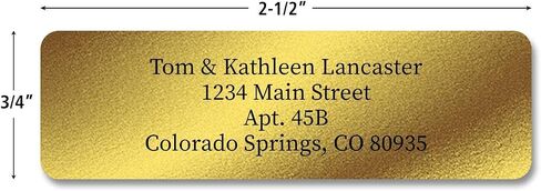 صور ملونة Gold Metallic Rolled Retwork Advens Advent Labels مع موزع ، تخصيص مع اسم وعنوان الشحن ، 250 لاصقة ذاتية ، لفة ملصقات قشر سهلة ، 3/4 "× 2 1/2" in Saudi Arabia