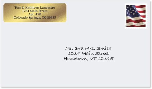 صور ملونة Gold Metallic Rolled Retwork Advens Advent Labels مع موزع ، تخصيص مع اسم وعنوان الشحن ، 250 لاصقة ذاتية ، لفة ملصقات قشر سهلة ، 3/4 "× 2 1/2" in Saudi Arabia