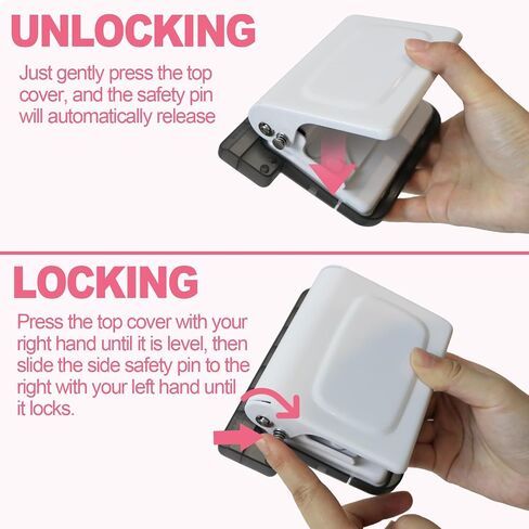 10 Hole Punch Binding Machine for Planner, Manual Binding System with 10 Multi-Color Binder Rings for Making 26 Holes on B5, 30 Holes on A4, 20 Holes on A5 Book, 10 Sheet Capacity - White in Saudi Arabia