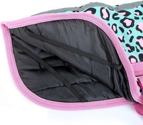 Jeffers Expression Dog Blanket, Party Cheetah, 16"- 600D Water Proof, 240g Insulation for Winter Coat - with Adjustable Belly & Chest Straps - Small Medium to Large Dogs, Pet Apparel for Cold Weather in Saudi Arabia