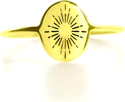 Custom Sunburst Ring – 925 Sterling Silver Radiant Jewelry – 14K Gold Filled, Rose Gold, Silver – Minimalist Spiritual Stackable Ring – Dainty Handmade Gift for Her in Saudi Arabia