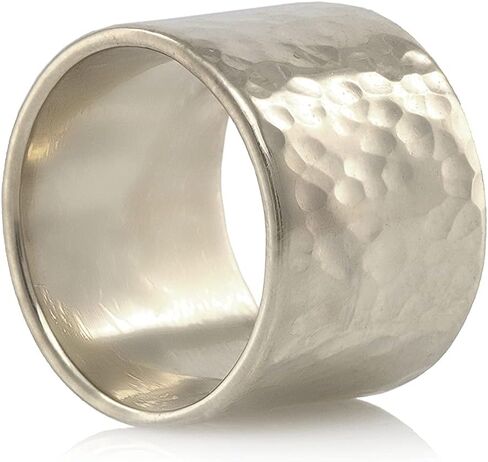 Handmade Textured Chunky Ring - Unique Custom Wedding, Fashion & Everyday Ring for Women - Engravable and Customizable with Material and Size Choices in Saudi Arabia