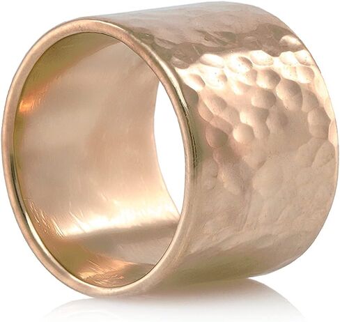 Handmade Textured Chunky Ring - Unique Custom Wedding, Fashion & Everyday Ring for Women - Engravable and Customizable with Material and Size Choices in Saudi Arabia