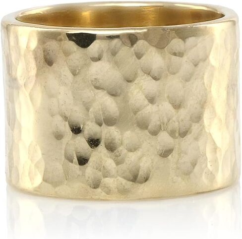 Handmade Textured Chunky Ring - Unique Custom Wedding, Fashion & Everyday Ring for Women - Engravable and Customizable with Material and Size Choices in Saudi Arabia