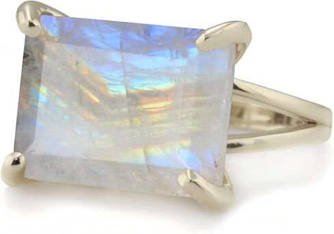 Striking Moonstone in 925 Sterling Silver - Custom Bohemian Statement Ring for Women - Elegant June Birthstone with Jewelry Box in Saudi Arabia