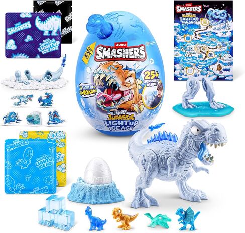 Smashers Mega Jurassic Light Up Ice Age (T-Rex) by ZURU, Smashable Egg Toy for Boys in Saudi Arabia