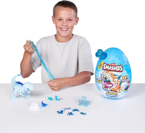 Smashers Mega Jurassic Light Up Ice Age (T-Rex) by ZURU, Smashable Egg Toy for Boys in Saudi Arabia