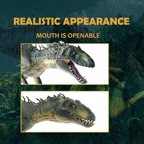 Large Realistic Tyrannosaurus Rex Toy, 15.7 inch T-REX Dinosaur Colletion, Kids' Play Dinosaur & Prehistoric Creature Figures with Moveable Jaw, Red, Ages 8+ in Kuwait