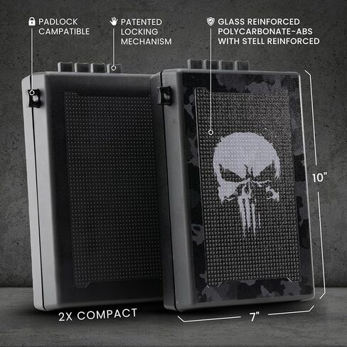 STOPBOX Gun Safe Alternative - Tactical Handgun Storage, Instant Access Portable Gun Case, TSA Compliant Gun Lock Box for Quick Handgun Access | Black - 2PK (Full-Size Only) in Kuwait