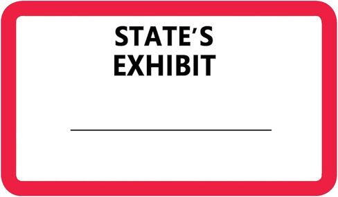 500 Pcs Legal Exhibit Label Stickers - 0.875 x 1.5 Inch STATE'S Exhibit Tabs for Court, Office & Legal Document Classification in Saudi Arabia
