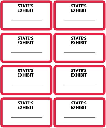 500 Pcs Legal Exhibit Label Stickers - 0.875 x 1.5 Inch STATE'S Exhibit Tabs for Court, Office & Legal Document Classification in Saudi Arabia