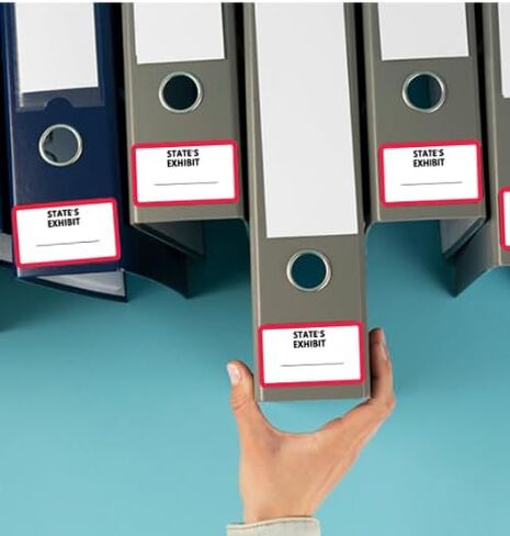 500 Pcs Legal Exhibit Label Stickers - 0.875 x 1.5 Inch STATE'S Exhibit Tabs for Court, Office & Legal Document Classification in Saudi Arabia