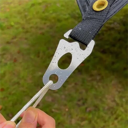 Tent Rope Tensioner 20Pcs Cord Tightener Tent Wind Rope Buckle Tie Down Carabiner Clip Fastener CampTent Guyline Fastener in Saudi Arabia