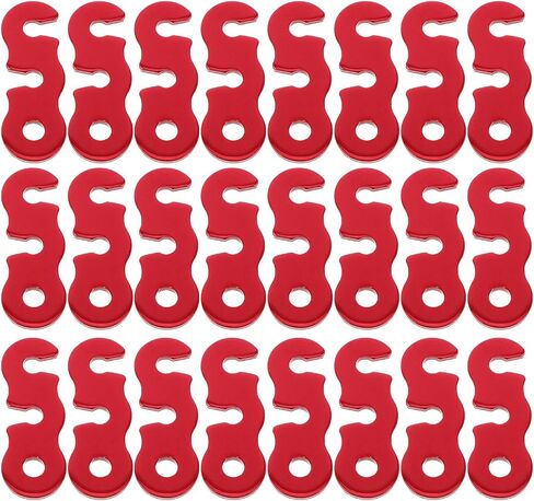 HEMOTON 50pcs Rope Tensioner and Tightener Aluminum Alloy Camping Tent Guyline Cord Adjuster Camping of Gear Tent Guyline Tensioners Hiking Outdoor Red in Saudi Arabia