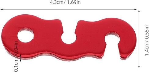 HEMOTON 50pcs Rope Tensioner and Tightener Aluminum Alloy Camping Tent Guyline Cord Adjuster Camping of Gear Tent Guyline Tensioners Hiking Outdoor Red in Saudi Arabia