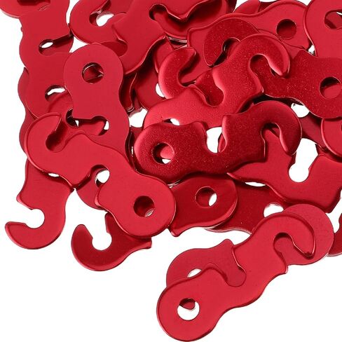 HEMOTON 50pcs Rope Tensioner and Tightener Aluminum Alloy Camping Tent Guyline Cord Adjuster Camping of Gear Tent Guyline Tensioners Hiking Outdoor Red in Saudi Arabia