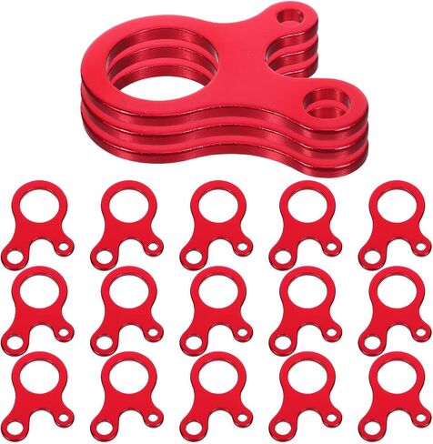 UPKOCH 18pcs Guyline Tensioner Adjustable Tent Rope Clamp Tent Cord Tensioner 3-Hole Wind Rope Buckle Slider Tighteners Camping Gear Red in Saudi Arabia