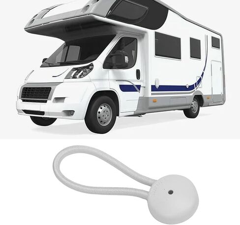 Haofy Marine Sconder Sortener ، صدمة سلك نايلون RV المظلة السلك المرن متعدد الوظائف للتخييم في الهواء الطلق الأسود مع سجلات البلاستيك ل RVs مع الستائر واليخوت (أبيض) in Kuwait