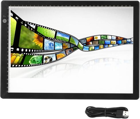 Slide Viewer Light Box for Slide Negative Film Scanning, 3 Brightness Backlight, APP Editing, Ultra Thin Soft Light Box Scanner LED Slide Scanner with USB Powered in Saudi Arabia