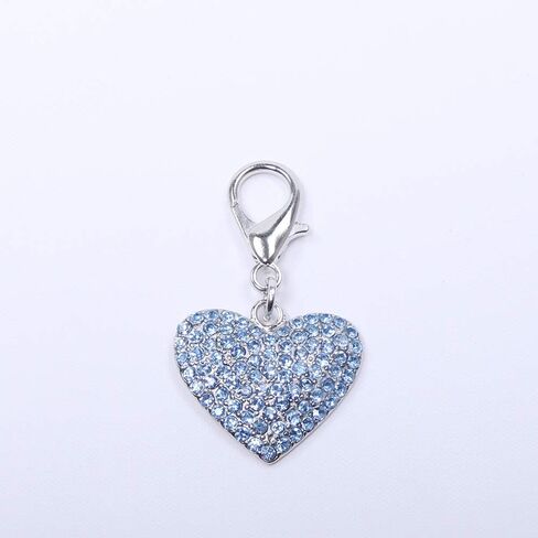 Dog and cat shiny heart shape full rhinestone charm pendant in Kuwait