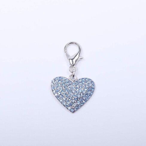Dog and cat shiny heart shape full rhinestone charm pendant in Kuwait