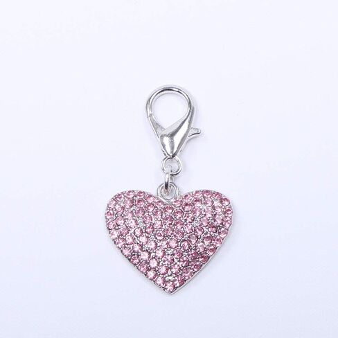 Dog and cat shiny heart shape full rhinestone charm pendant in Kuwait