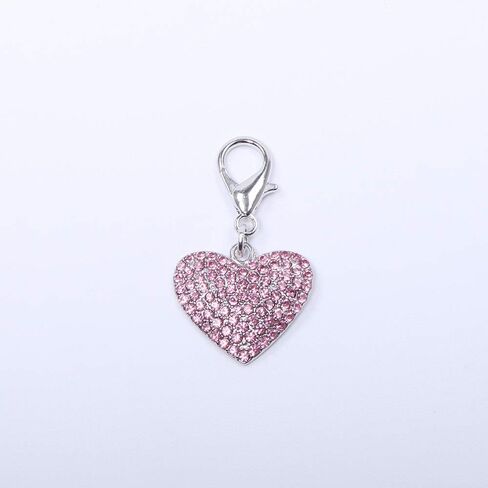 Dog and cat shiny heart shape full rhinestone charm pendant in Kuwait