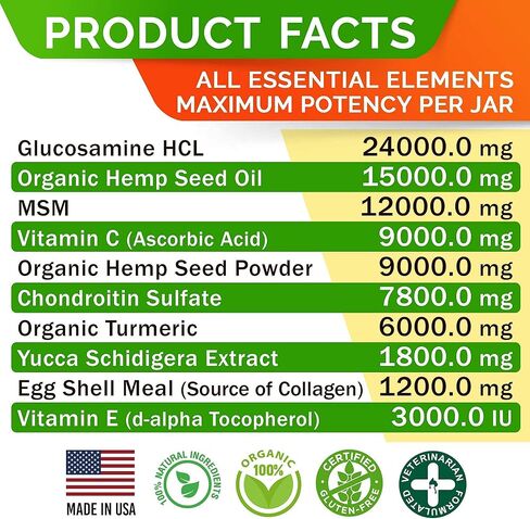 Hemp Chews for Dogs - Glucosamine chondroitin للكلاب تخفيف آلام المفاصل مع زيت القنب ، والكلاب المكمل والمفاصل ، والكورمور MSM للتنقل ، وملحق مفصل الكلاب ، والكلب القنب يعالج المفاصل الصحية in Saudi Arabia