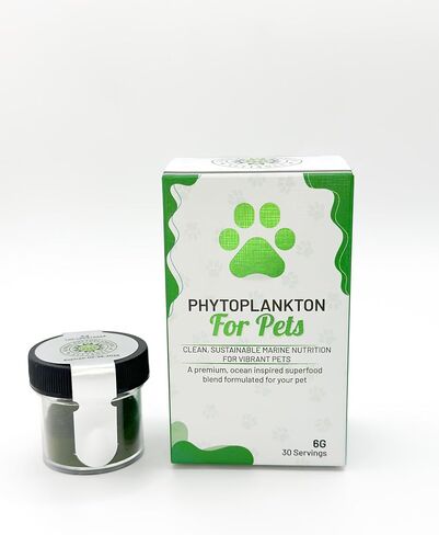 Phytoplankton for Pets Powder | Global Phytoplankton | Microalgae, Omega-3 EPA & DHA, Antioxidants, Beta Carotene, Zeaxanthin | Skin & Coat, Joint, Digestive & Immune Support | 6 g / 30 Servings in Saudi Arabia