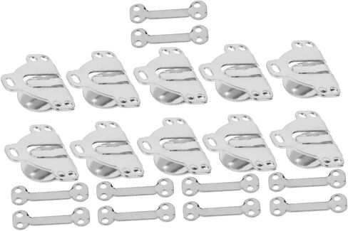 10sets Silver Hook and Eye Closures for Pants Easy Use Metal Sewing Supplies for Garment Decorations for Crafting and Repairing Clothing in Saudi Arabia