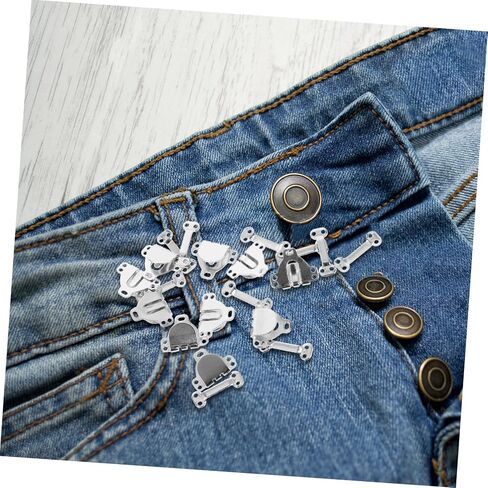 10sets Silver Hook and Eye Closures for Pants Easy Use Metal Sewing Supplies for Garment Decorations for Crafting and Repairing Clothing in Saudi Arabia