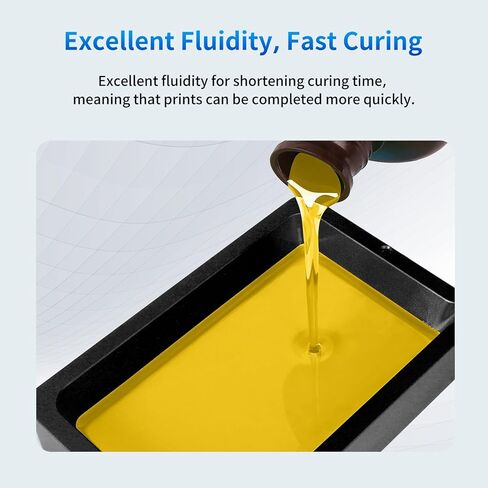 ANYCUBIC High Clear 3D Printer Resin, Resist Yellowing and Highly Transparent, Tough and Resilient, Low Odor 3D Printing Resin, Widely Compatible for All LCD/DLP Resin 3D Printers (High Clear, 1kg) in Kuwait