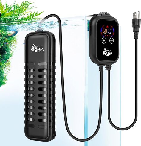 سخان AQQA Aquarium ، 1200 واط سخان أسماك السخان المسموح به من السخان Betta لسخان بركة ترموستات الحوض للمياه العذبة والمياه المالحة (1200 واط لخزان 150-300 جالون) in Kuwait