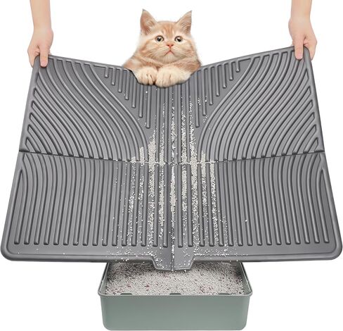 UPSKY Large Cat Litter Mat 31" x 24 Waterproof and Washable, Soft on Paws in Saudi Arabia