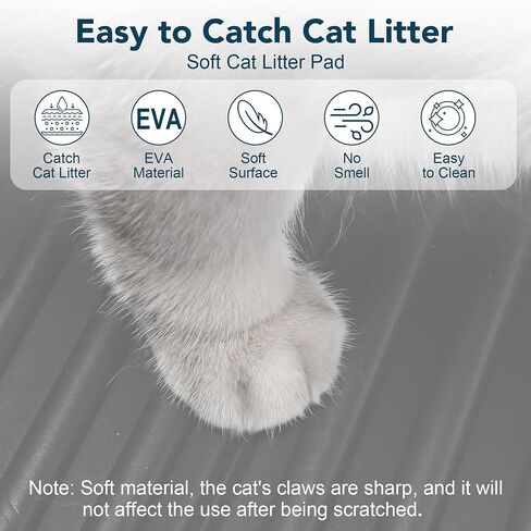 UPSKY Large Cat Litter Mat 31" x 24 Waterproof and Washable, Soft on Paws in Saudi Arabia