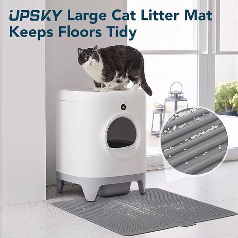 UPSKY Large Cat Litter Mat 31" x 24 Waterproof and Washable, Soft on Paws in Saudi Arabia