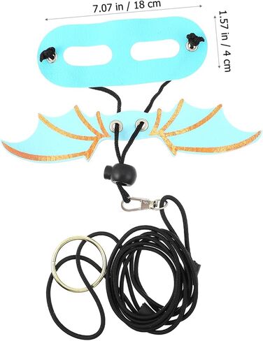 Generic 5Pcs Adjustable Reptile Harness Leash with Wings for Bearded Dragon and Lizard Soft Skin-Friendly Outdoor Walking Strap for Small Pets in Saudi Arabia