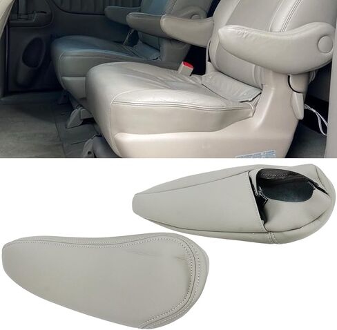 2 Pcs Synthetic Leather Car Front Seat Armrest Cover Replacement Compatible with Honda CRV 2010-2011 if Applicable (Beige) in Saudi Arabia