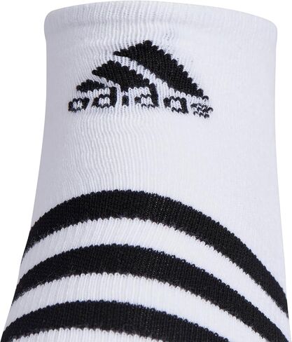 adidas Men's 3-Stripe No Show Socks with Arch Compression for a Secure fit (3-Pair), Black/Onix Grey/White, Large in Saudi Arabia