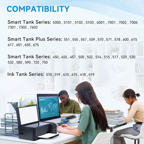 2-Pack 32XL Black Ink Bottles for 165ML Compatible with HP 31 32XL Ink Bottle Set Work with Smart Tank 7602 5101 6001 5000 5103 7301 7001 7302 5102 7002 Ink Refill Smart Tank Plus 580 651 520 Printer in Saudi Arabia