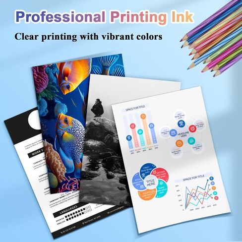 502 Refill Ink Bottle, Color Ink Replacement for T502 Work with ET-2850 ET-2760 ET-3850 ET-3710 ET-3750 ET-3760 ET-4850 ET-4750 Printer, Dye Ink(Cyan Magenta Yellow) in Saudi Arabia