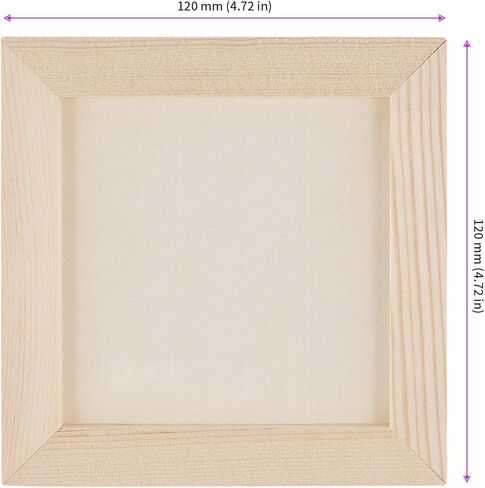 JEUIHAU 40 PCS 5 x 5 Inch Wooden Canvas Panels, 0.8cm Thick Unfinished Wood Panel Boards Bulk, Wood Panels for Painting, Crafts, Pouring Art in Saudi Arabia