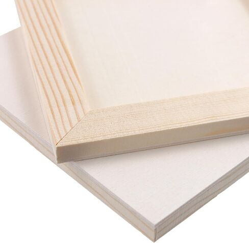 JEUIHAU 40 PCS 5 x 5 Inch Wooden Canvas Panels, 0.8cm Thick Unfinished Wood Panel Boards Bulk, Wood Panels for Painting, Crafts, Pouring Art in Saudi Arabia