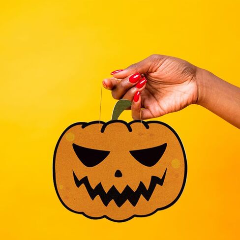 Housoutil Halloween Pumpkin Shape Wooden Boards, 4PCS DIY Unfinished Wood Crafting Chips, Paint Craft Accessories for Thanksgiving Fall Party Halloween Decoration in Saudi Arabia