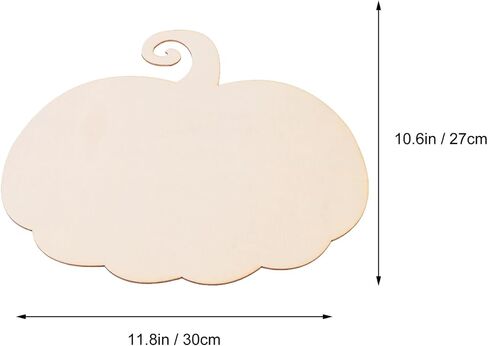 Housoutil Halloween Pumpkin Shape Wooden Boards, 4PCS DIY Unfinished Wood Crafting Chips, Paint Craft Accessories for Thanksgiving Fall Party Halloween Decoration in Saudi Arabia
