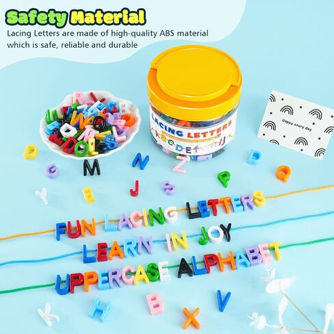 278 PCS LISK LETTERS حبات ، ألعاب التعلم الأبجدية الصغيرة ، 10 حبات ألوان قوس قزح مع 18 Lates ، لعبة ما قبل المدرسة والمنزل التعليمية للأطفال الذين تتراوح أعمارهم بين 3 سنوات ، العودة إلى اللوازم المدرسية in Kuwait